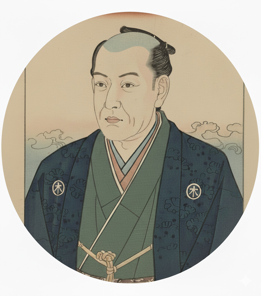 ภาพวาดบุคคลในชุดกิโมโนสไตล์ญี่ปุ่น